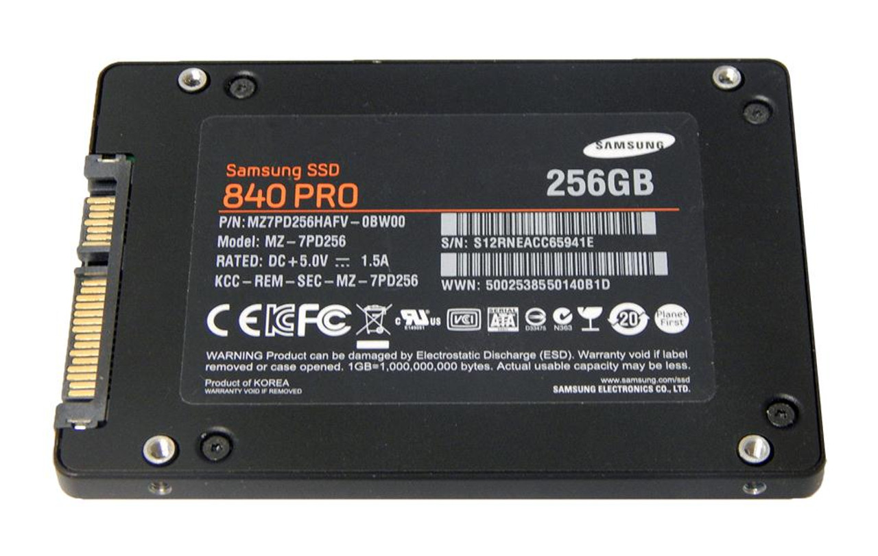 MZ7PD256 Samsung PRO Series 256GB MLC SATA 6Gbps (AES-256 FDE) 2.5-inch Internal Solid