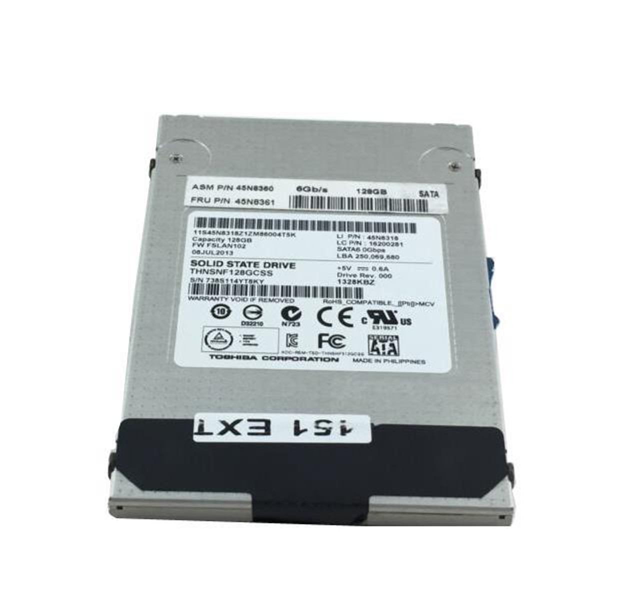 45N8361-06 Lenovo 128GB MLC SATA 6Gbps 2.5-inch Internal Solid State Drive (SSD)