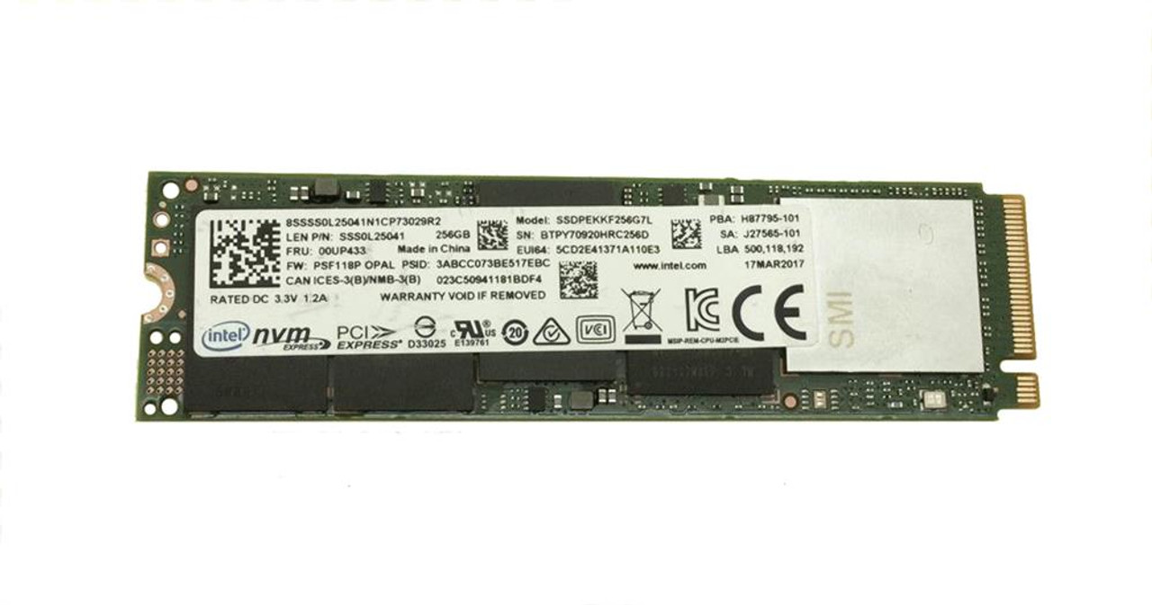 SSDPEKKF256G7L Intel Pro 6000p Series 256GB TLC PCI Express 3.0 x4 NVMe  (AES-256) M.2 2280 Internal Solid State Drive (SSD)