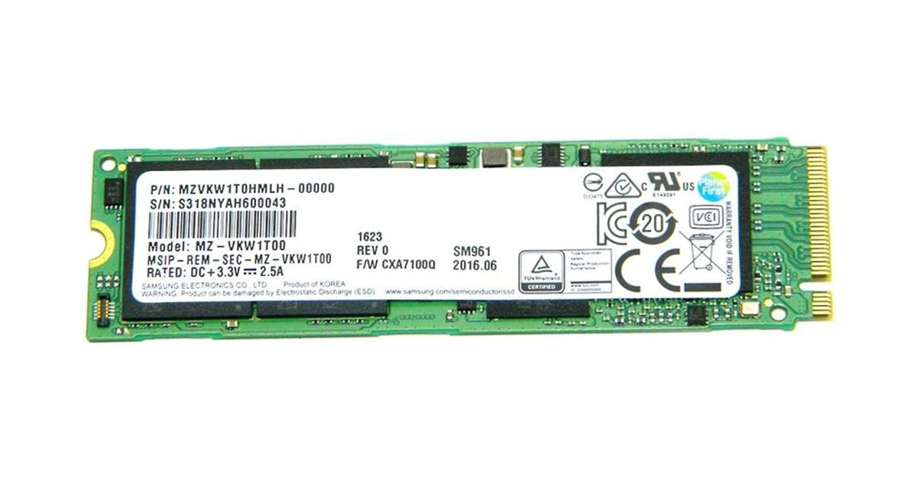 MZVKW1T0HMLH-00000 Samsung SM961 Series 1TB MLC PCI Express 3.0 x4