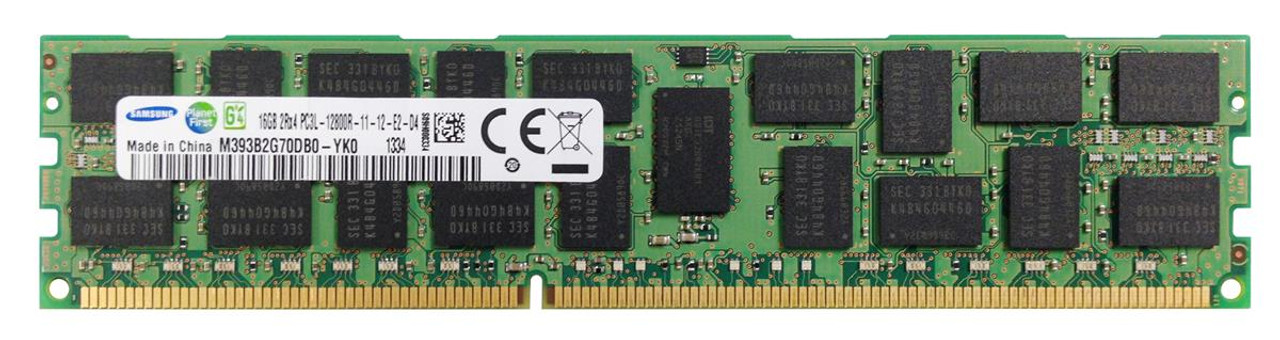 M393B2G70DB0-YK0 Samsung 16GB PC3-12800 DDR3-1600MHz ECC Registered CL11 240-Pin DIMM 1.35V Low Voltage Dual Rank Memory Module