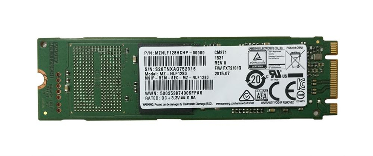 MZNLF128HCHP Samsung CM871 Series 128GB TLC SATA 6Gbps M.2 2280 Internal  Solid State Drive (SSD)