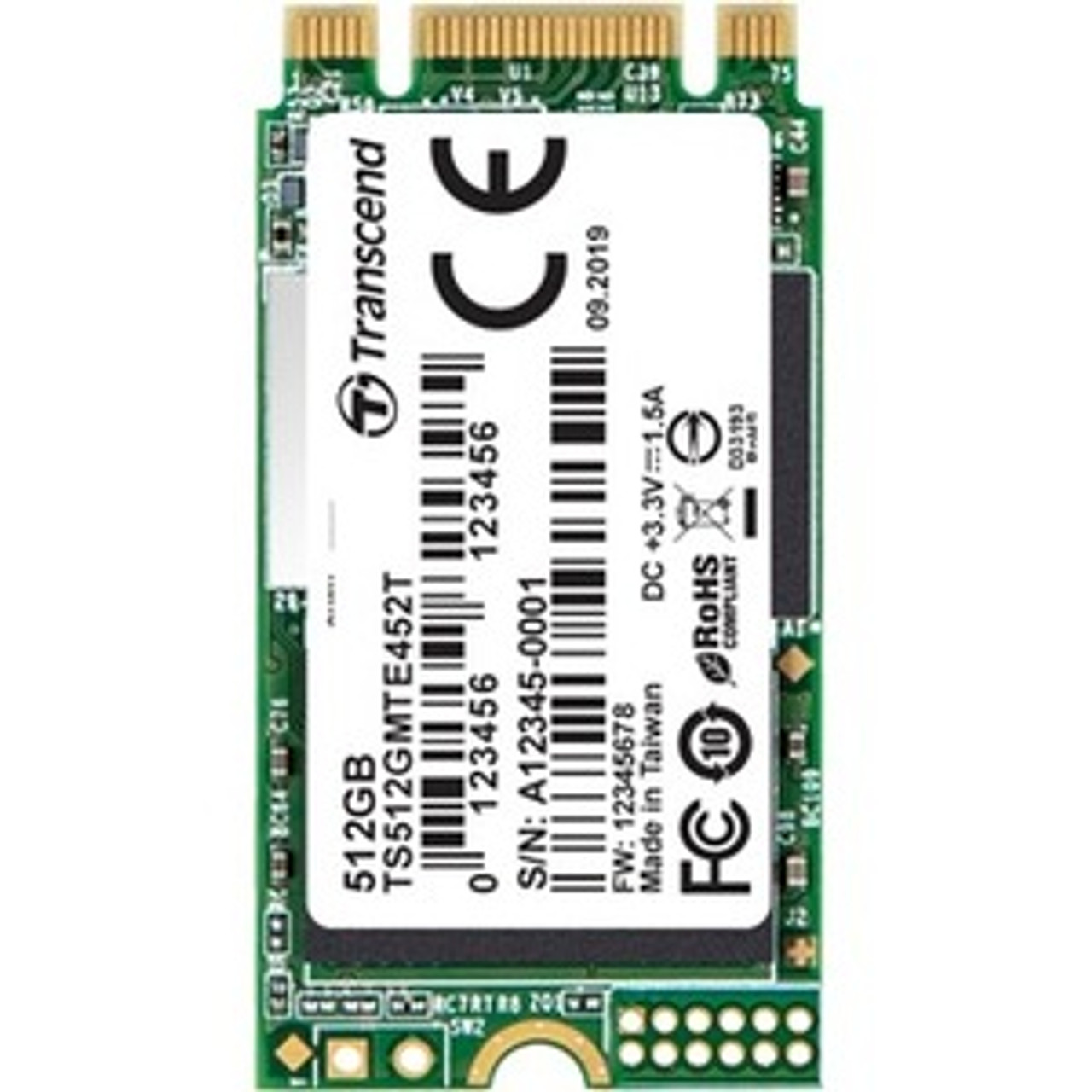 トランセンド M.2 2242 PCIe 512GB TS512GMTE452T