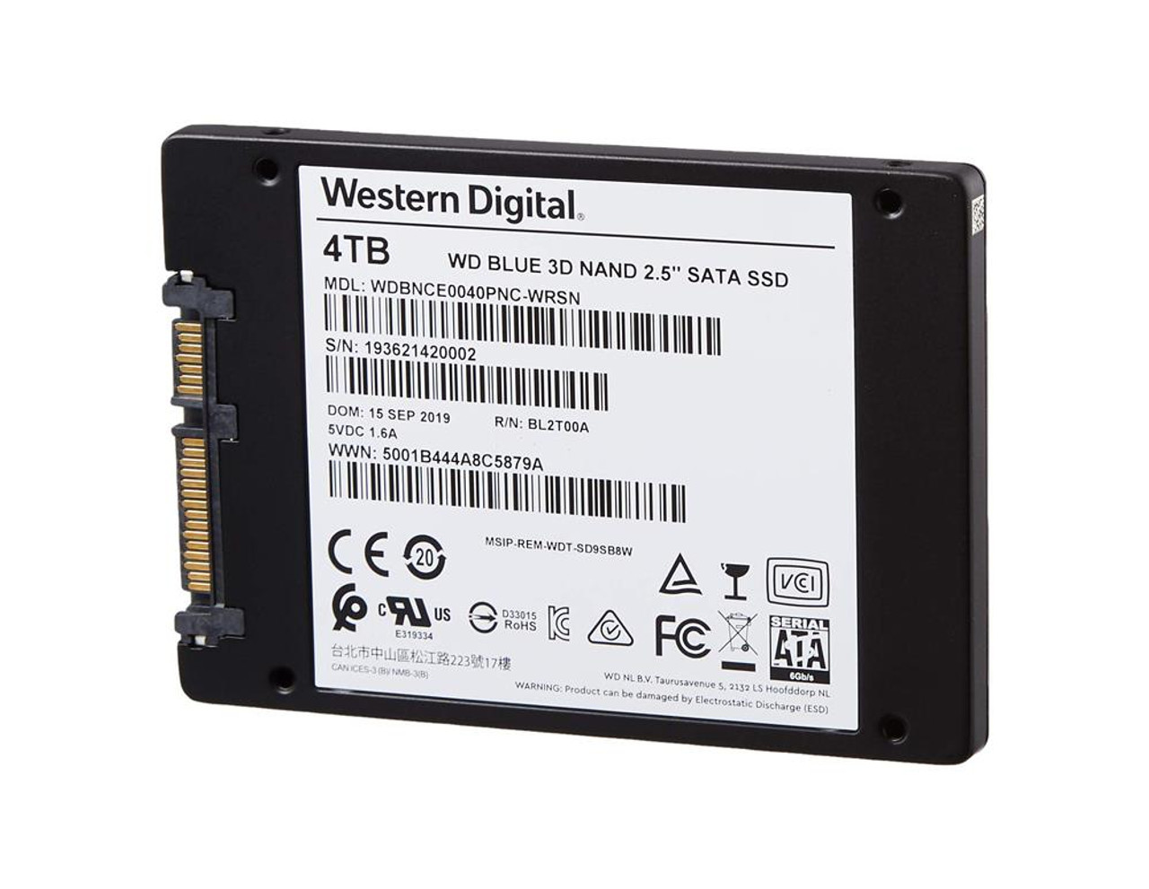 WDBNCE0040PNC-WRSN Western Digital Blue 4TB TLC SATA 6Gbps 2.5