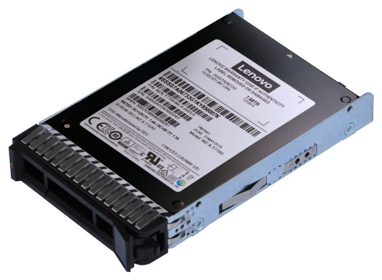 01PG653 Lenovo 7.68TB SAS 12Gbps 3DWPD HS 2.5-inch Internal Solid State Drive (SSD)