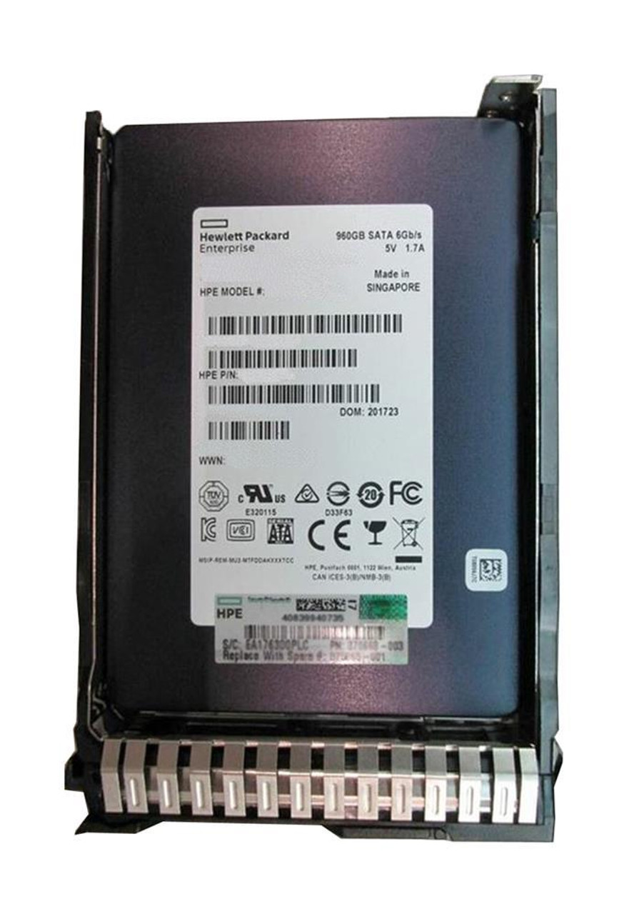 P04564-K21 HPE 960GB SATA 6Gbps Read Intensive 2.5-inch Internal Solid State Drive (SSD) with Smart Carrier