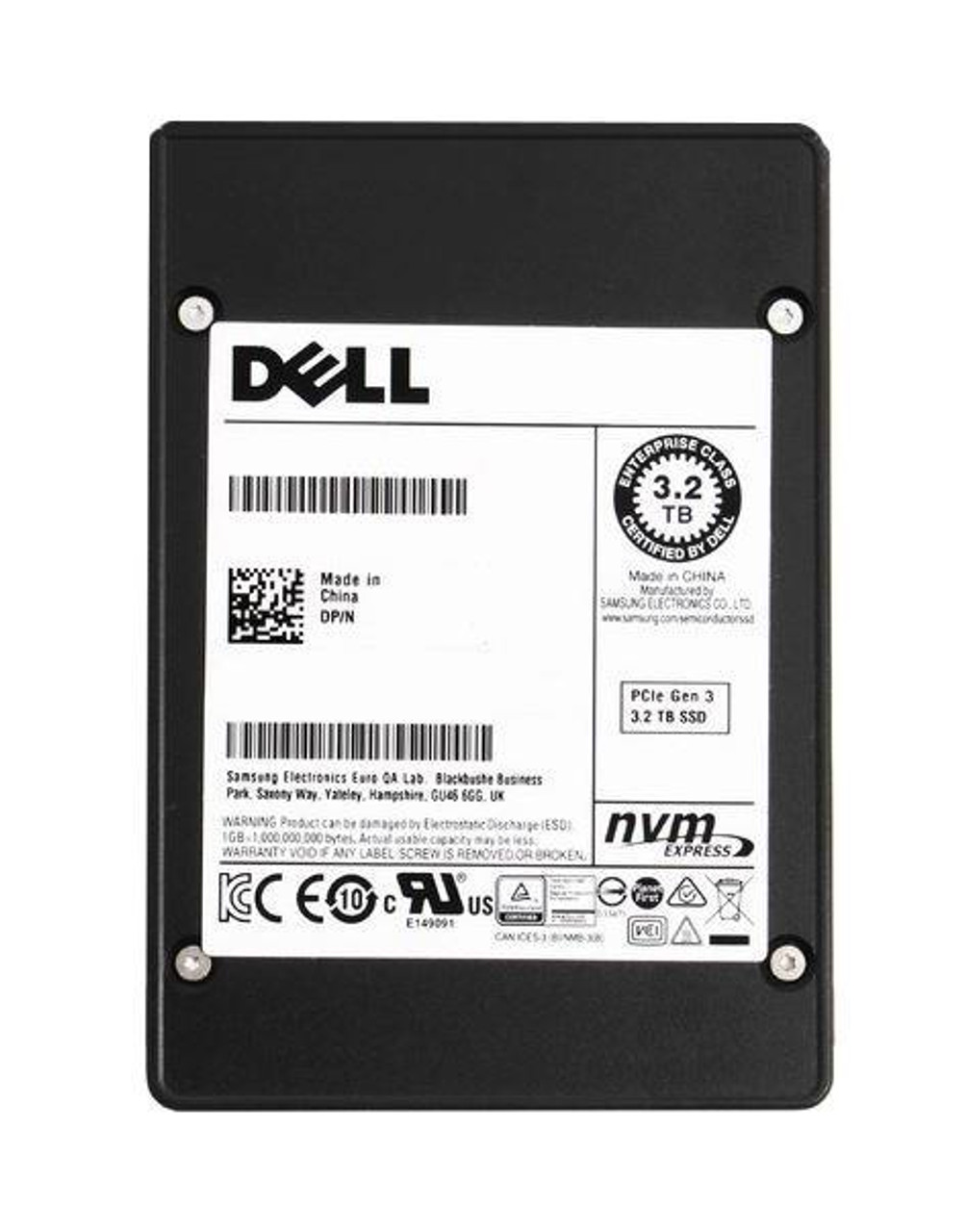 400-ASJF Dell 3.2TB PCI Express NVMe Mixed Use 2.5-inch Internal Solid State Drive (SSD)