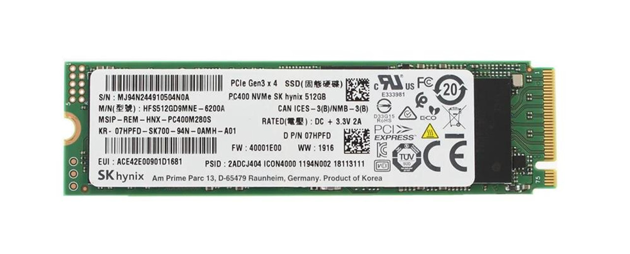 HFS512GD9MNE-6200A-D Dell 512GB SATA 6Gbps mSATA Internal Solid State Drive (SSD)