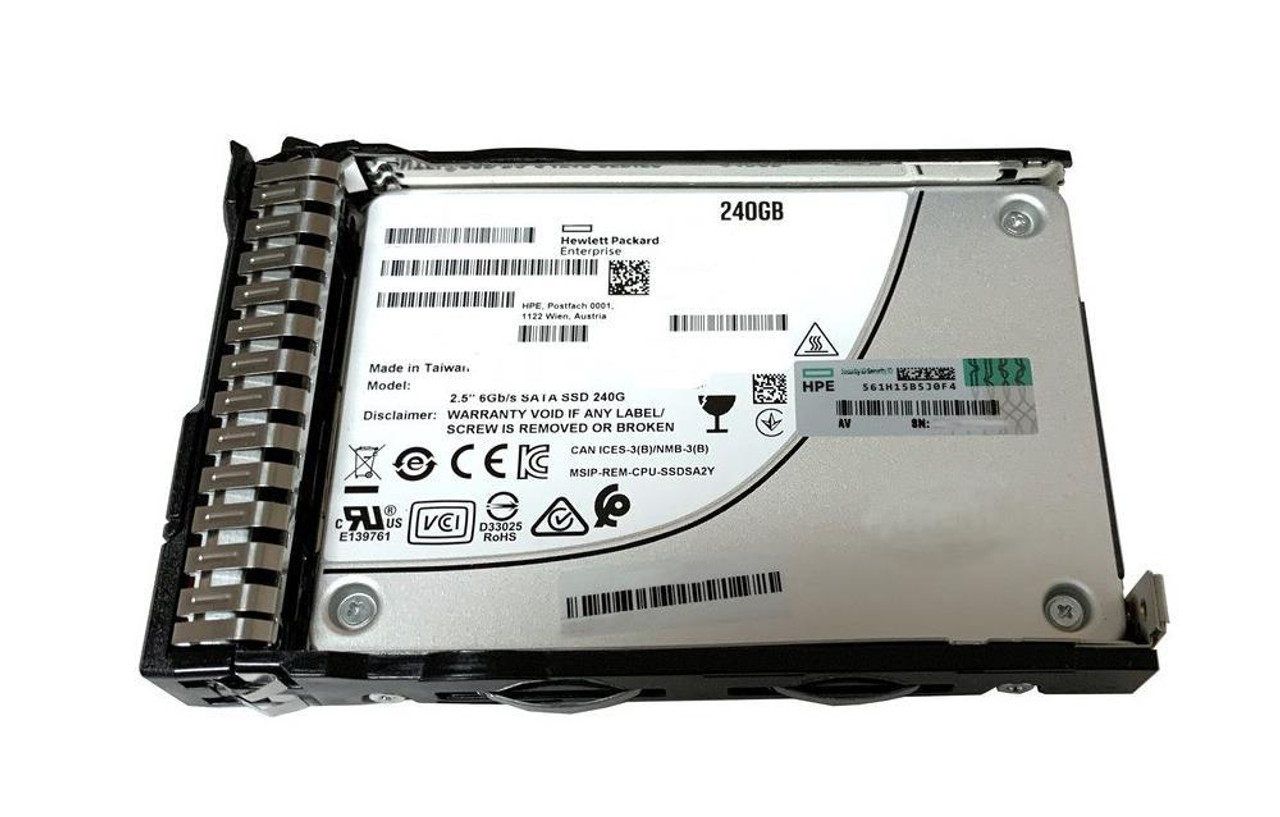 877740R-B21#0D1 HPE 240GB SATA 6Gbps Read Intensive 2.5-inch Internal Solid State Drive (SSD) with Smart Carrier