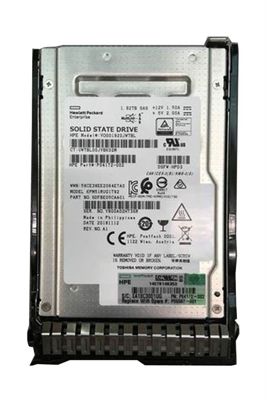 MO001920JWFWU HPE 1.92TB SAS 12Gbps Read Intensive 2.5-inch Internal Solid State Drive (SSD) with Smart Carrier