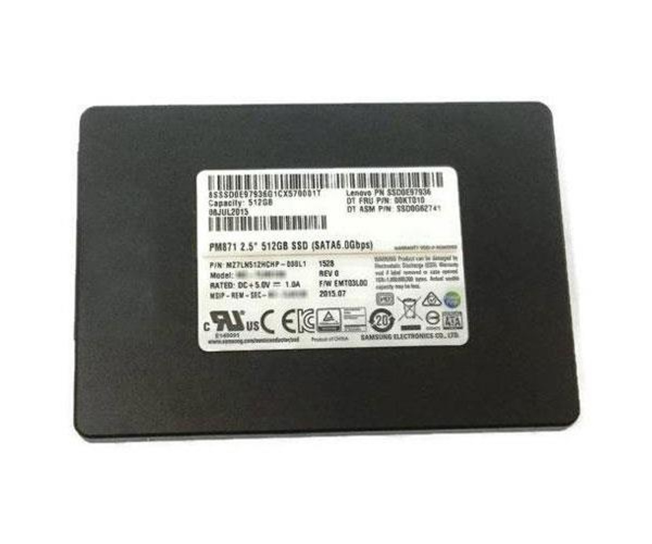 00KT048 Lenovo 512GB SATA 2.5-inch Internal Solid State Drive (SSD)