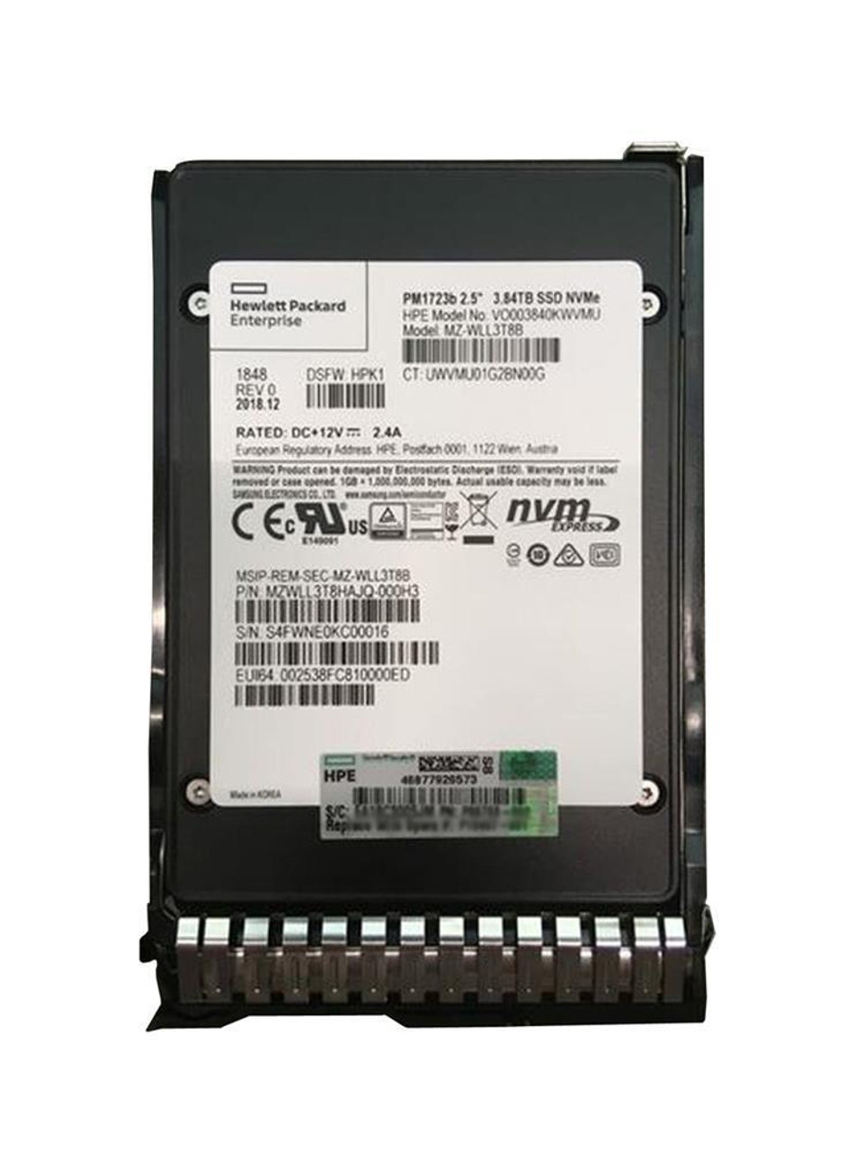 P16503-B21 HPE 3.84TB PCI Express NVMe Read Intensive U.3 2.5-inch Internal Solid State Drive (SSD) with Smart Carrier