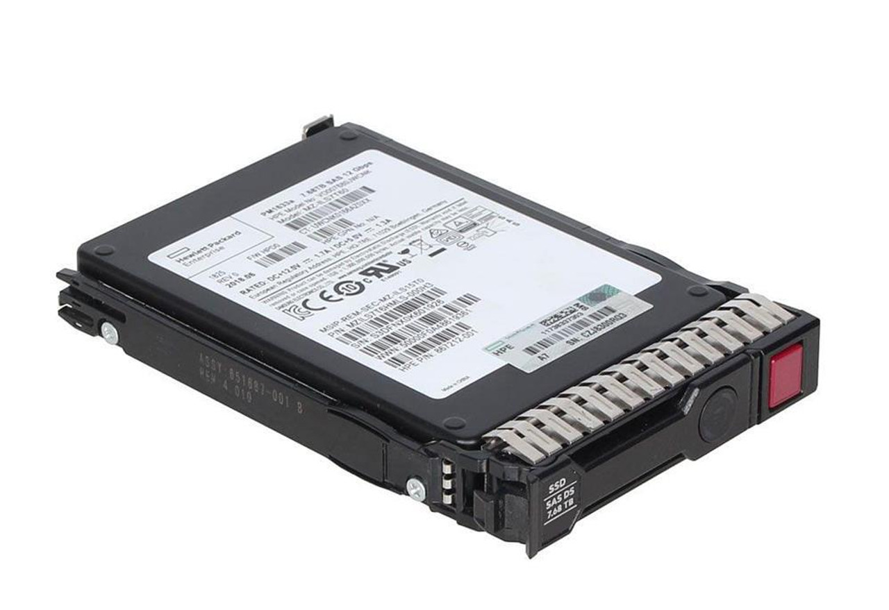 P04523-H21#0D1 HPE 7.68TB SAS 12Gbps 2.5-inch Internal Solid State Drive (SSD) with Smart Carrier