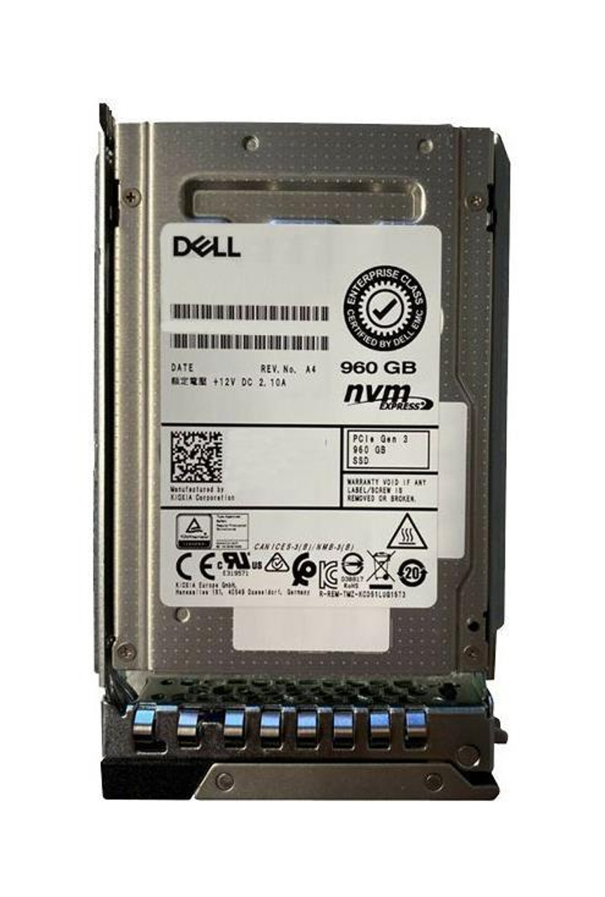 0386NY Dell 960GB PCI Express 3.0 x4 NVMe Read Intensive U.2 2.5-inch SFF Internal Solid State Drive (SSD)