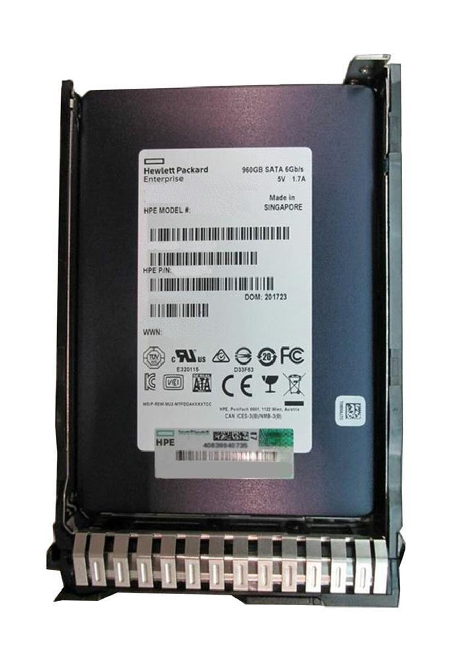 868822-H21#0D1 HPE 960GB SATA 6Gbps Read Intensive 2.5-inch Internal Solid State Drive (SSD) with Smart Carrier