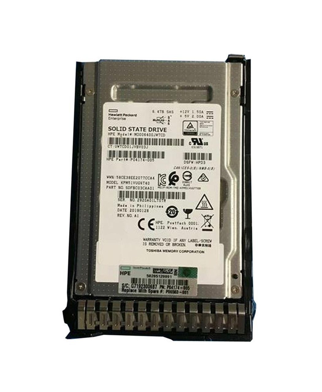 P21123-004 HPE 6.4TB SAS 12Gbps Mixed Use 2.5-inch Internal Solid State Drive (SSD)