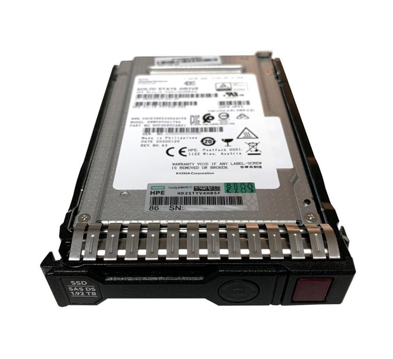 P10454-B21#0D1 HPE 1.92TB SAS 12Gbps Mixed Use 2.5-inch Internal Solid State Drive (SSD) with Smart Carrier