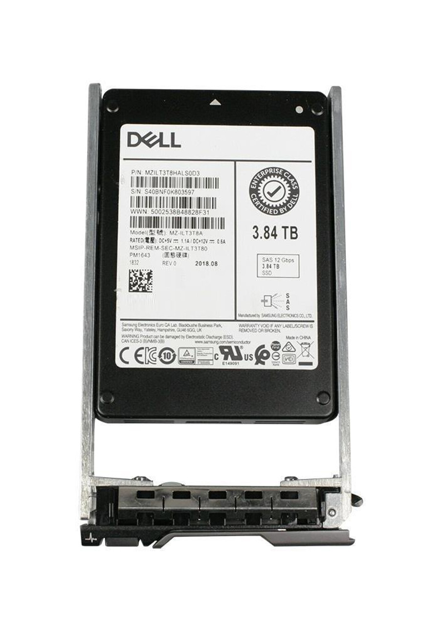 400-BEOM Dell 3.84TB SAS 12Gbps 512e Mixed Use 2.5-inch Internal Solid State Drive (SSD)