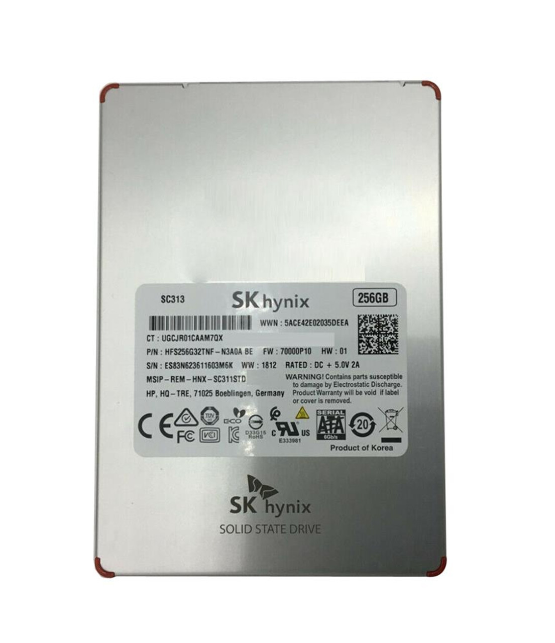 HFS256G32TNF-N3A0A Hynix SC313 256GB TLC SATA 6Gbps 2.5-inch Internal Solid State Drive (SSD)