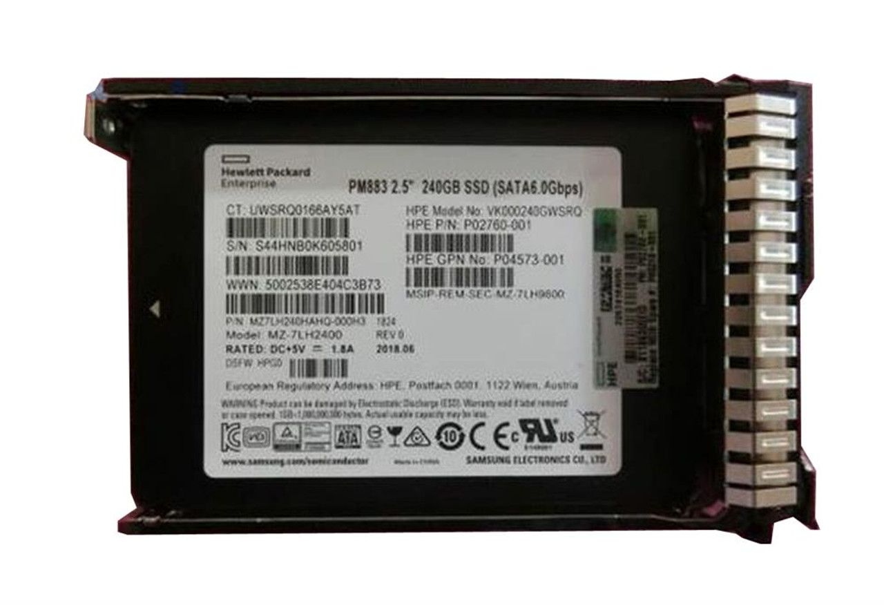 VK000240GWSRQ HPE 240GB SATA 6Gbps Read Intensive 2.5-inch Internal Solid State Drive (SSD) with Smart Carrier