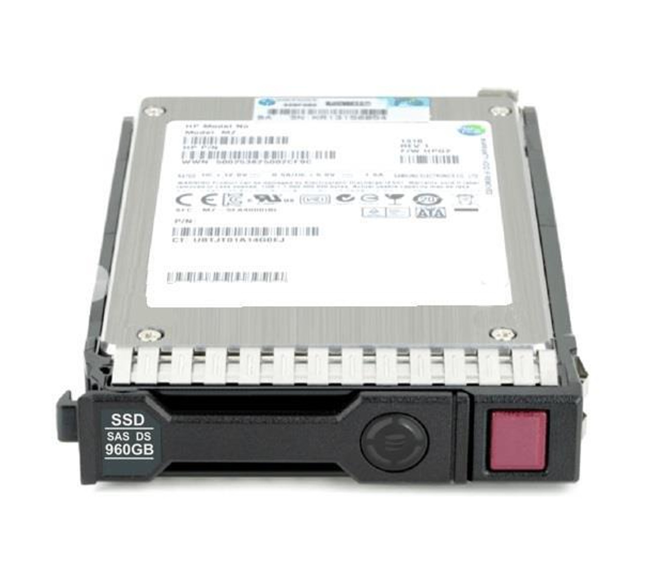 875682-001 HPE 960GB TLC SAS 12Gbps Hot Swap Read Intensive 2.5-inch Internal Solid State Drive (SSD) with Smart Carrier