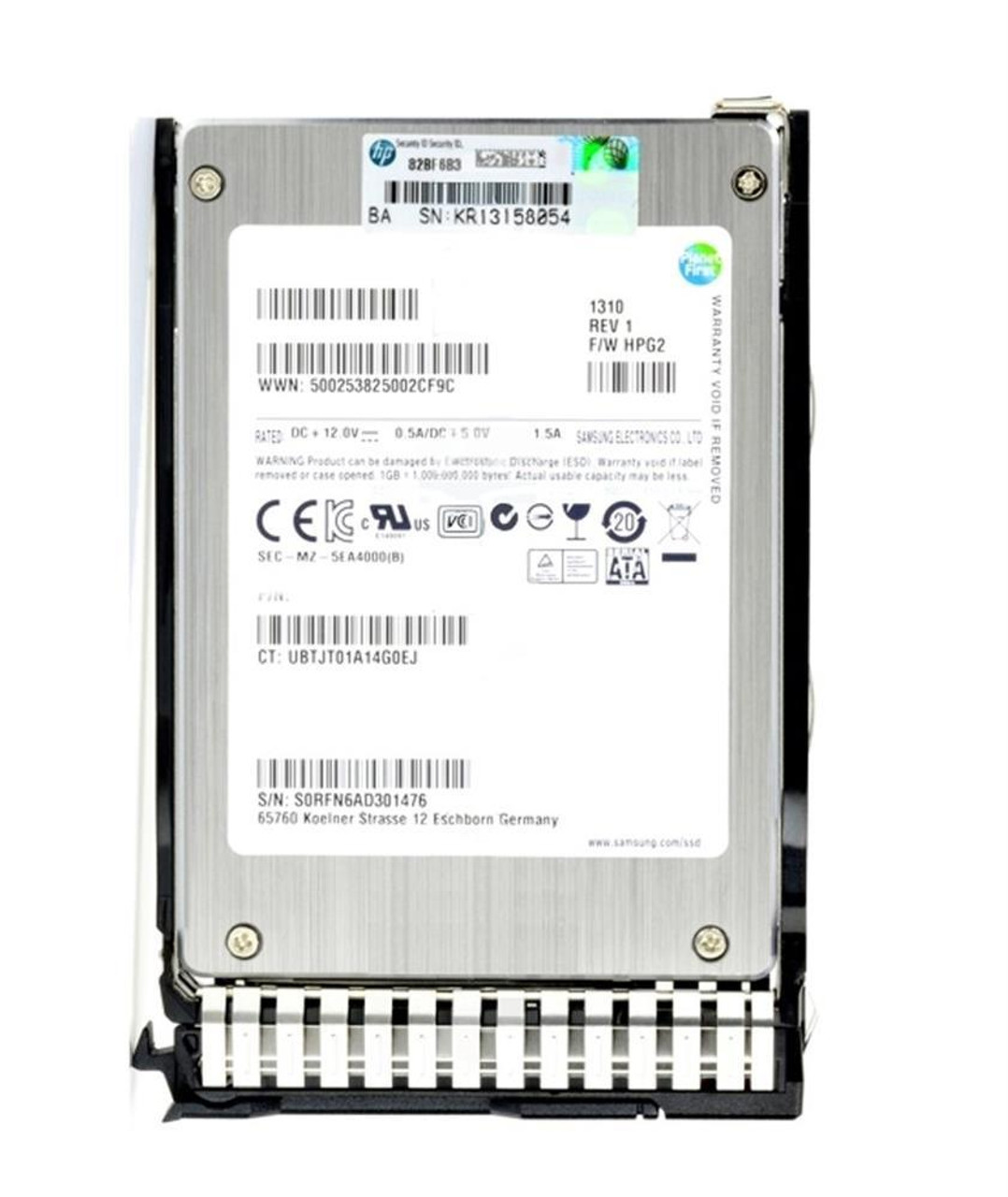 873351R-B21#0D1 HPE 400GB SAS 12Gbps Write Intensive 2.5-inch Internal Solid State Drive (SSD) with Smart Carrier