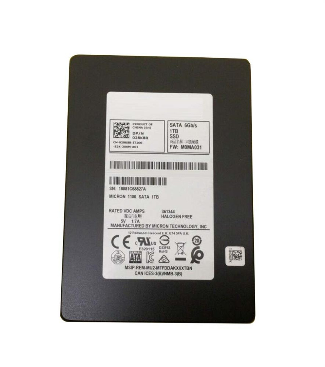 028K8R Dell 1TB 2.5 SATA 6GB S 2.5 SSD