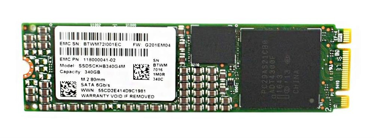 SSDSCKHB340G4M Intel DC S3500 Series 340GB MLC SATA 6Gbps (AES-256 / PLP)  M.2 2280 Internal Solid State Drive (SSD)