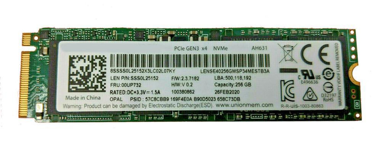 4XB0P01014 Lenovo 256GB TLC PCI Express 3.0 x4 NVMe M.2 2280 Internal Solid State Drive (SSD)