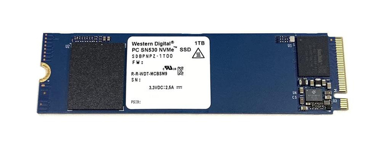 SDBPNPZ-1T00 Western Digital PC SN530 1TB TLC PCI Express 3.0 x4 NVMe M.2 2280 Internal Solid State Drive (SSD)