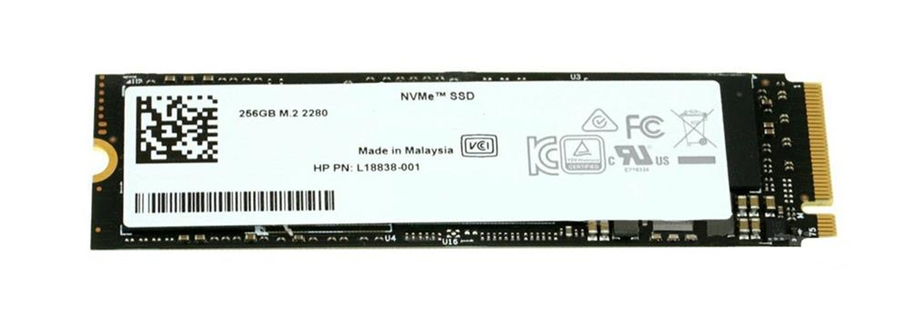 L18838-001 HP 256GB PCI Express NVMe M.2 2280 Internal Solid State Drive (SSD)
