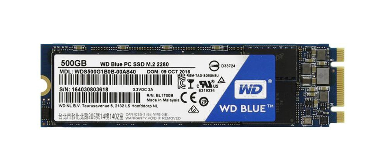 WDS500G1B0B-00AS40 Western Digital 6Gbps M.2 2280 Internal Solid State Drive (SSD)