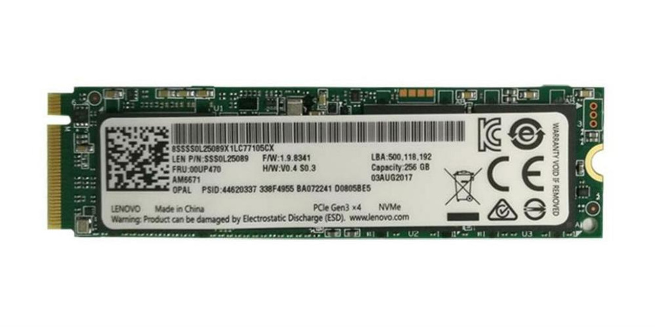 SSS0L24739 Lenovo 256GB PCI Express 3.0 x4 NVMe M.2 2280 Internal Solid State Drive (SSD)