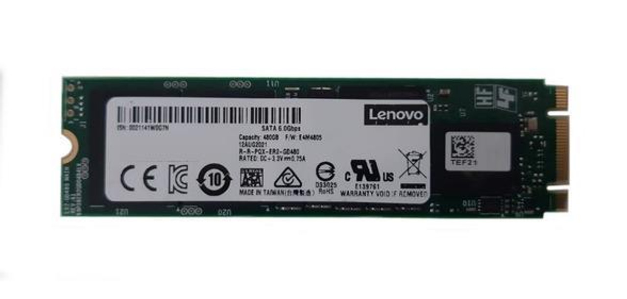 4XB7A64160 Lenovo 480GB SATA 6Gbps M.2 2280 Internal Solid State Drive (SSD)
