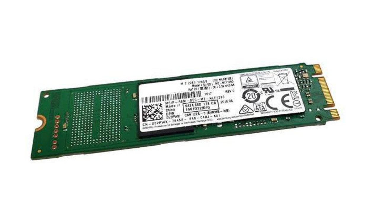 52PWX Dell 128GB TLC SATA 6Gbps M.2 2280 Internal Solid State Drive (SSD)