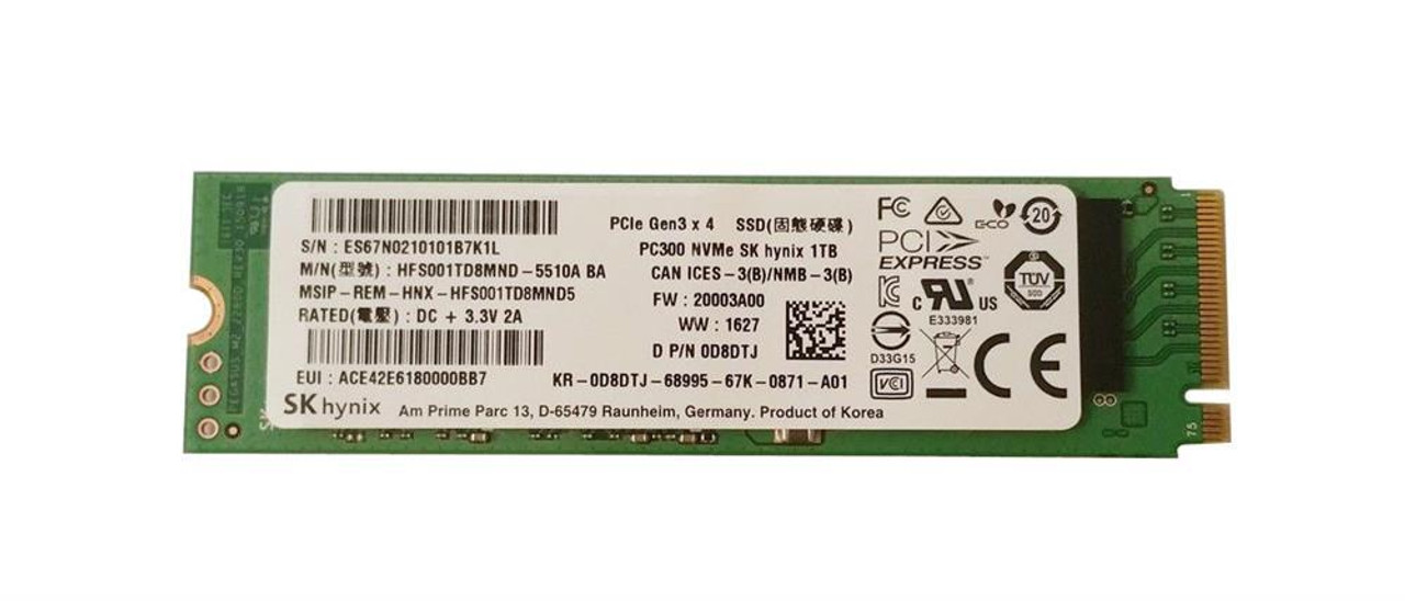 HFS001TD8MND5-5510A Hynix PC300 1TB MLC PCI Express 3.0 x4 NVMe M.2 2280 Internal Solid State Drive (SSD)