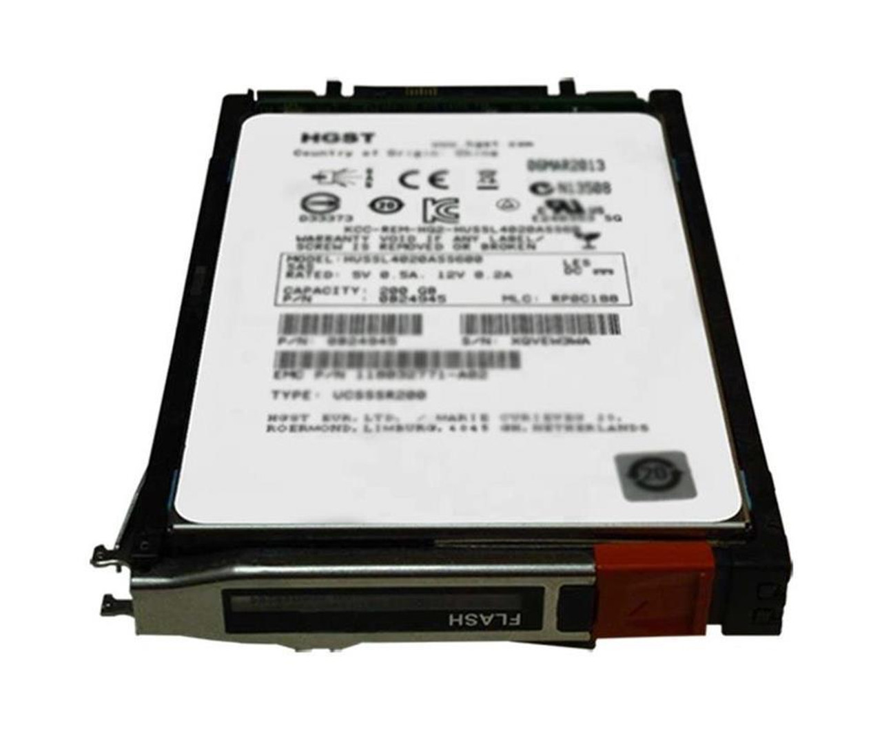 D3N-2S12FX-1600U EMC Unity 1.6TB 2.5-inch Internal Solid State Drive (SSD) for FAST VP 25 x 2.5-inch Enclosure