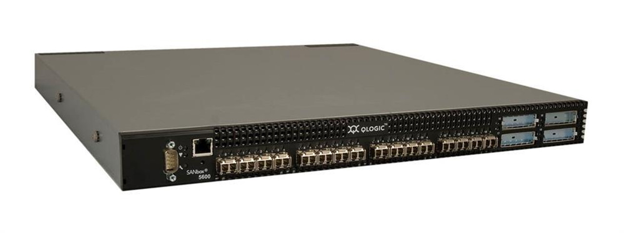 SB5602-20A QLogic SANbox 5602 Stackable Switch With 16x4GB and 4x10GB Ports Enabled with 1 Power Supply and 16 SFP Modules (Refurbished)