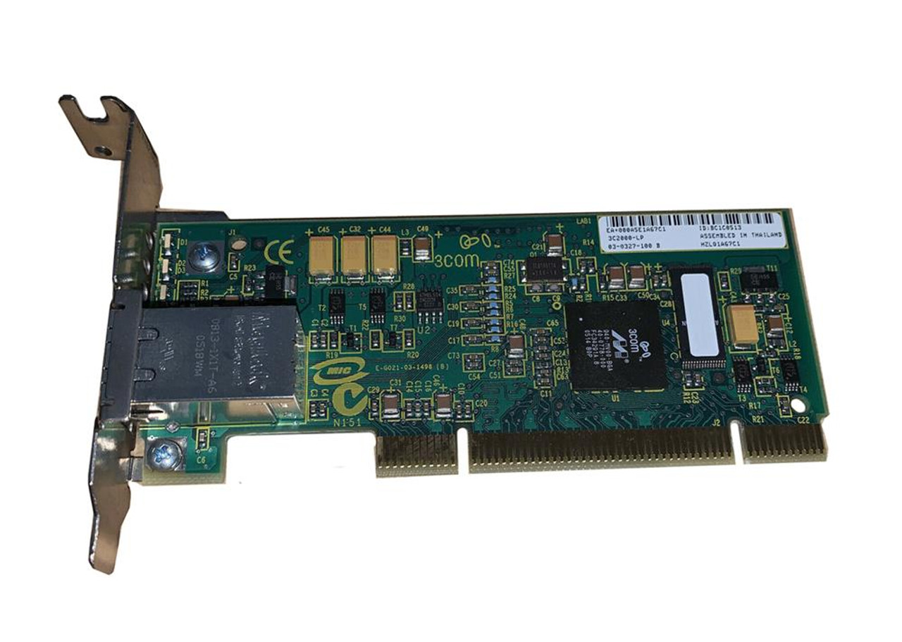 3C2000-LP 3Com Single-Port RJ-45 1Gbps 10Base-T/100Base-TX/1000Base-T  Gigabit Ethernet Low Profile PCI Network Adapter