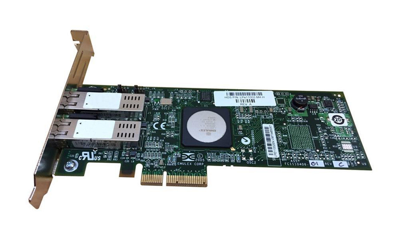 LPE11002-M4 Emulex LightPulse Dual-Ports LC 4Gbps Fibre Channel PCI Express x4 Low Profile Host Bus Network Adapter
