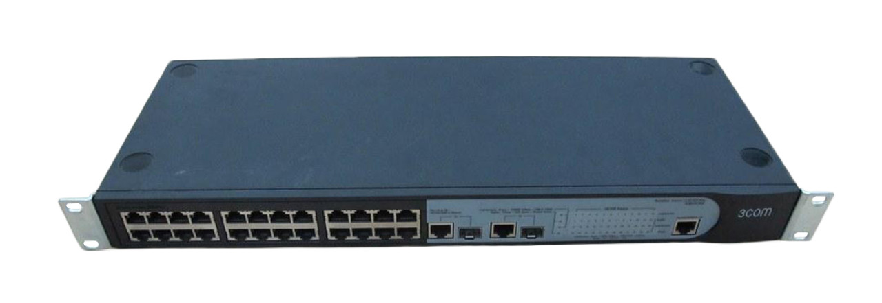 3C16491 3Com 24-Ports 10Base-T/100Base-TX/1000Base-T 2426-PWR Baseline Ethernet Switch (Refurbished)