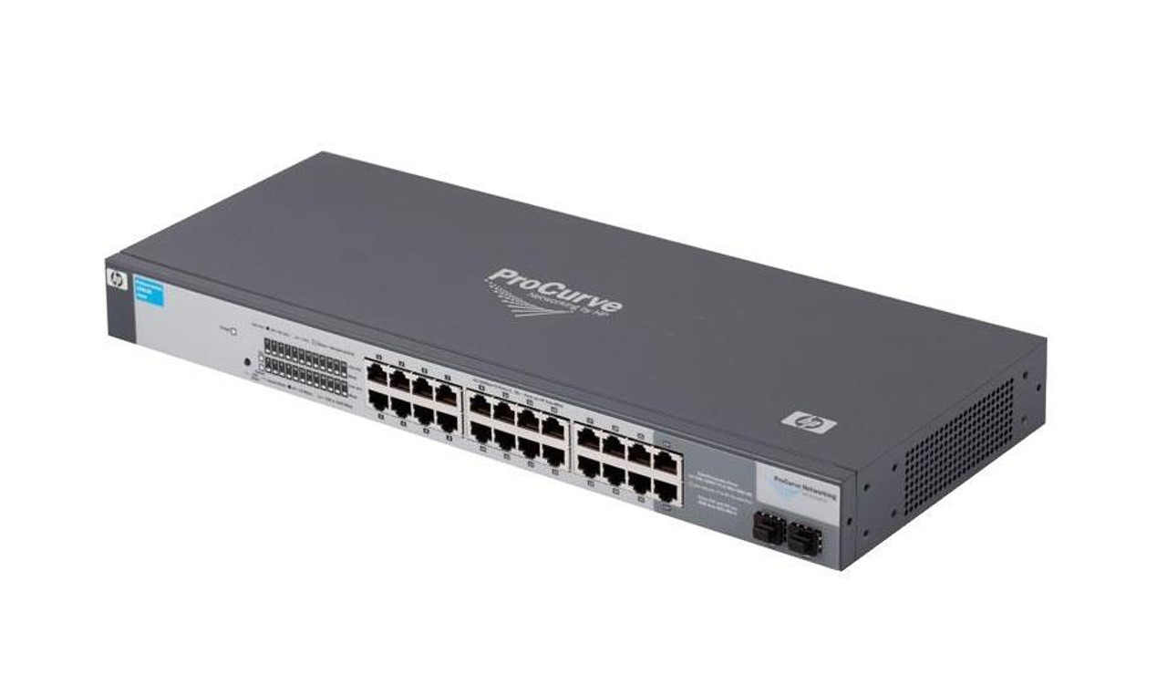 J9080AN HP ProCurve 1700-24 Ethernet Switch 22 x 10/100Base-TX LAN/ 2 x 10/100/1000Base-T LAN 2 x SFP (mini-GBIC) (Refurbished)
