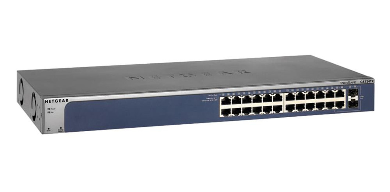 GS724TR NetGear ProSafe 24-Ports 10/100/1000Mbps Gigabit Ethernet Smart Switch (Refurbished)