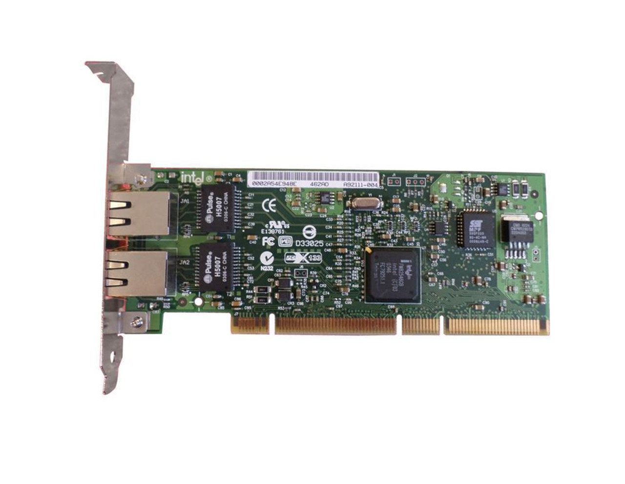 A92111 Intel PRO/1000 MT Dual-Ports RJ-45 1Gbps 10Base-T/100Base-TX/1000Base-T Gigabit Ethernet PCI-X Server Network Adapter