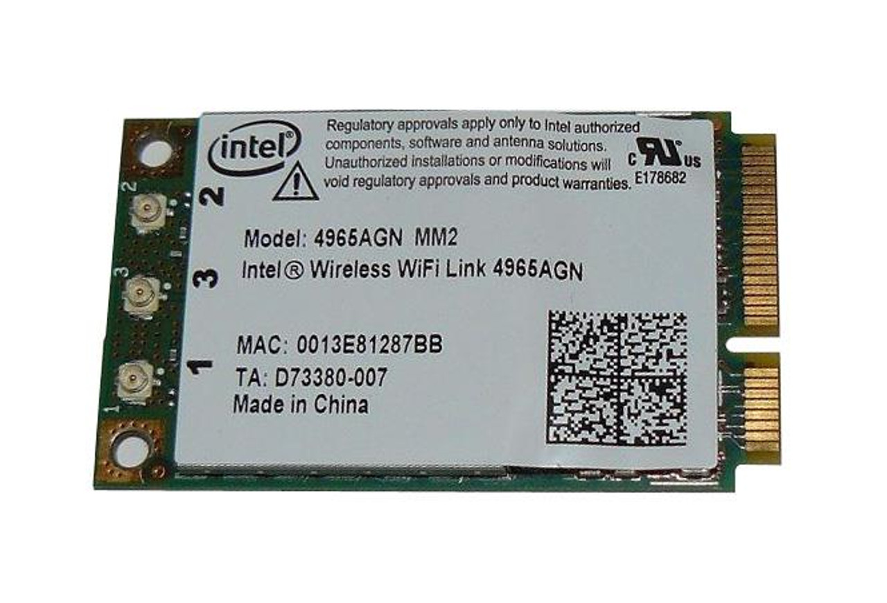 441086-002 HP Dual Band 2.4GHz / 5GHz 300Mbps IEEE 802.11a/b/g/draft-n Mini PCI Express Wireless Network Card