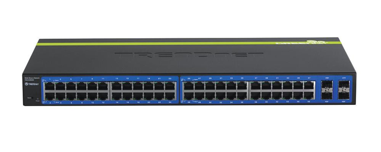 TEG-448WS TRENDnet 48-Ports SFP Gigabit Web-Based Ethernet Smart Switch Rack-Mountable (Refurbished)