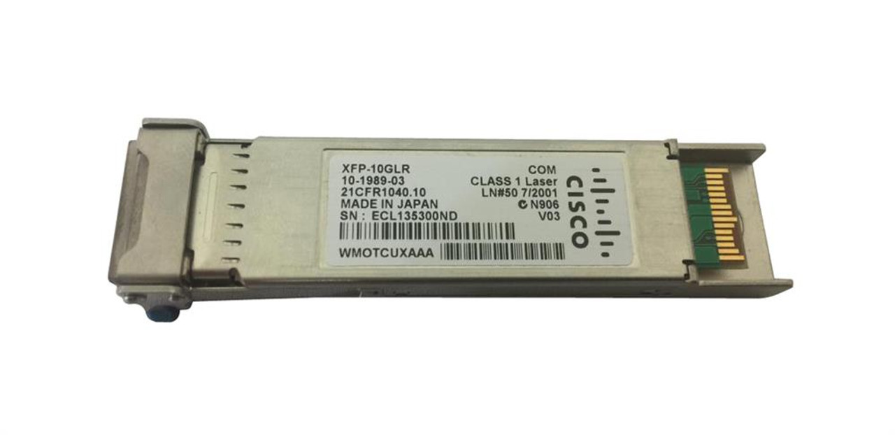 XFP-10GB-LR Cisco 10Gbps 10GBase-LR Single-mode Fiber 10km 1310nm LC Connector XFP Transceiver Module (Refurbished)