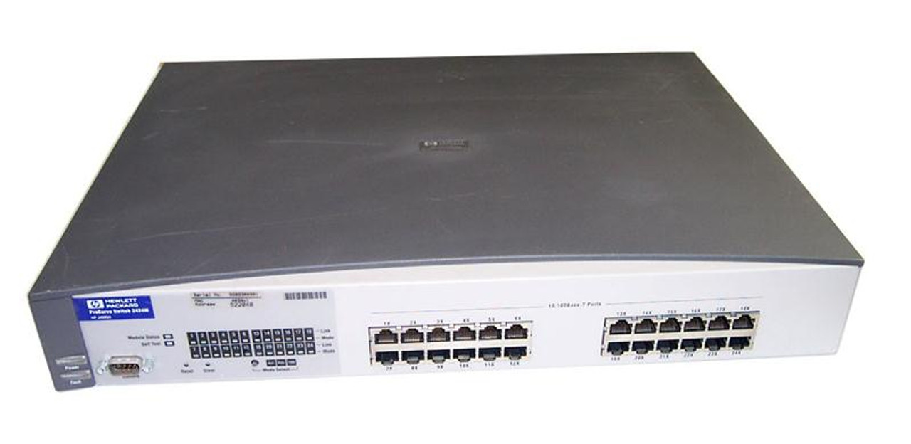 J4093-61101 HP ProCurve Switch Rack Mountable 2424M 24-Ports Managed Fast Ethernet 10/100MBps Switch Rack Mountable (Refurbished)