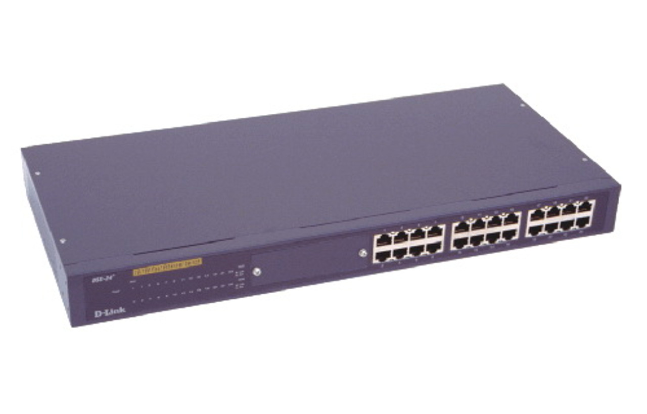 DSS-24 D-Link 24-Ports 10/100Base-TX Ethernet Unmanaged Switch with Optional 2x 100Base-FX Module (Refurbished)