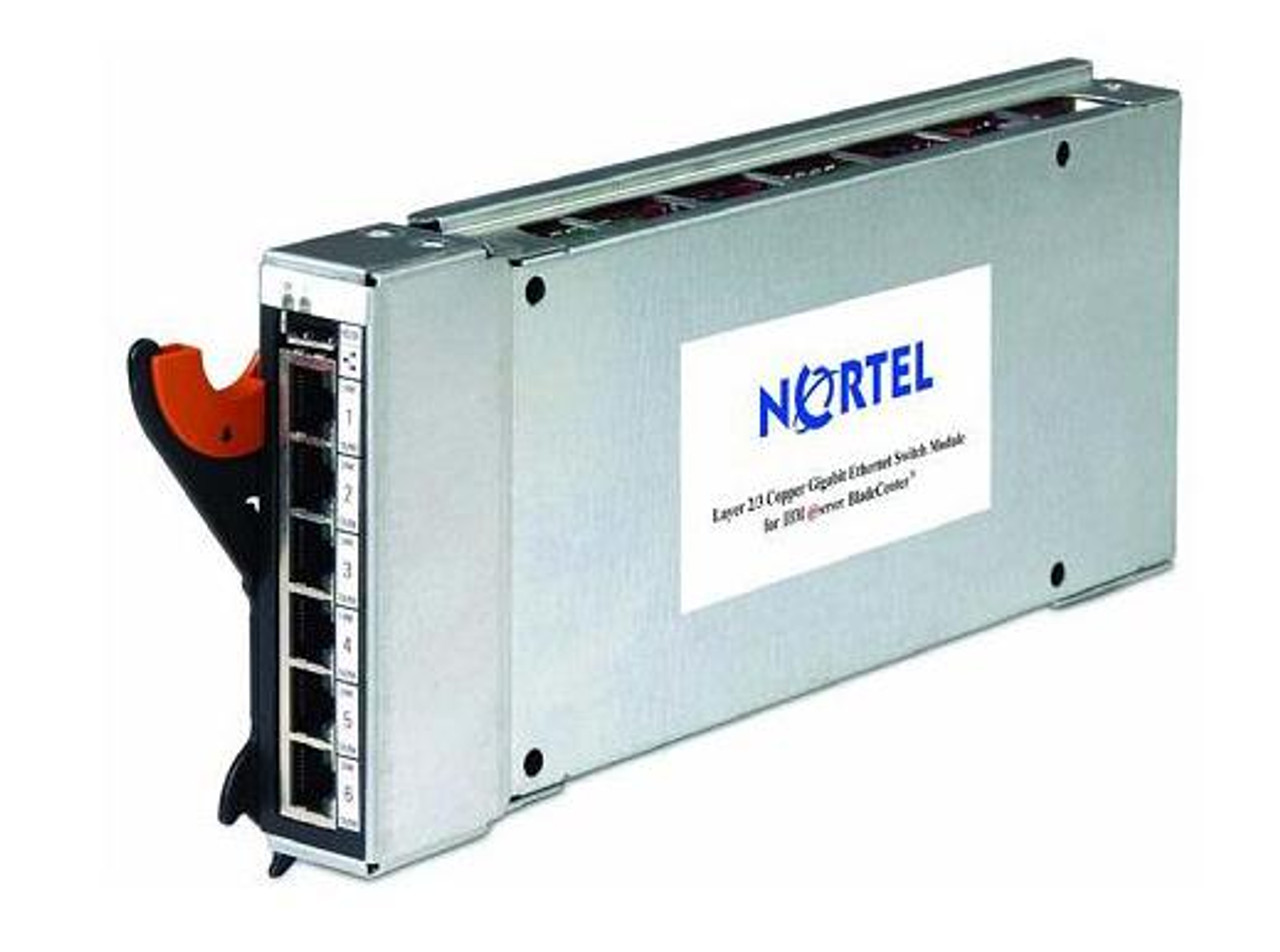 32R1860 IBM 6-Ports RJ-45 10/100/1000Base-T Layer 2/3 Copper Gigabit Ethernet Switch Module by Nortel (Refurbished)